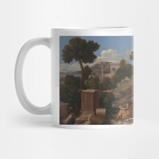 Landscape with Saint John on Patmos by Nicolas Poussin by Classic Art Stall